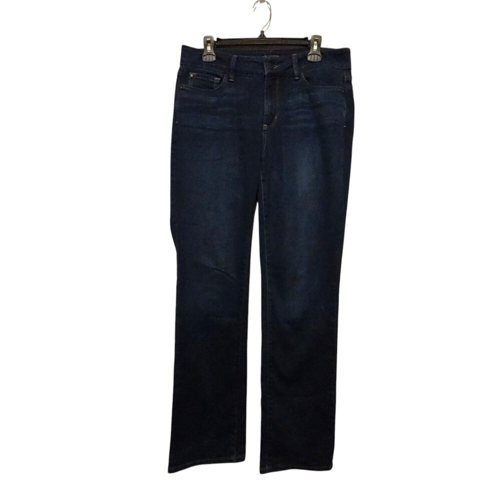 NYDJ Womens Marilyn Straight Jeans Sz 10 Mid Rise Denim Stretch‎ 33"wx33"L GUC
